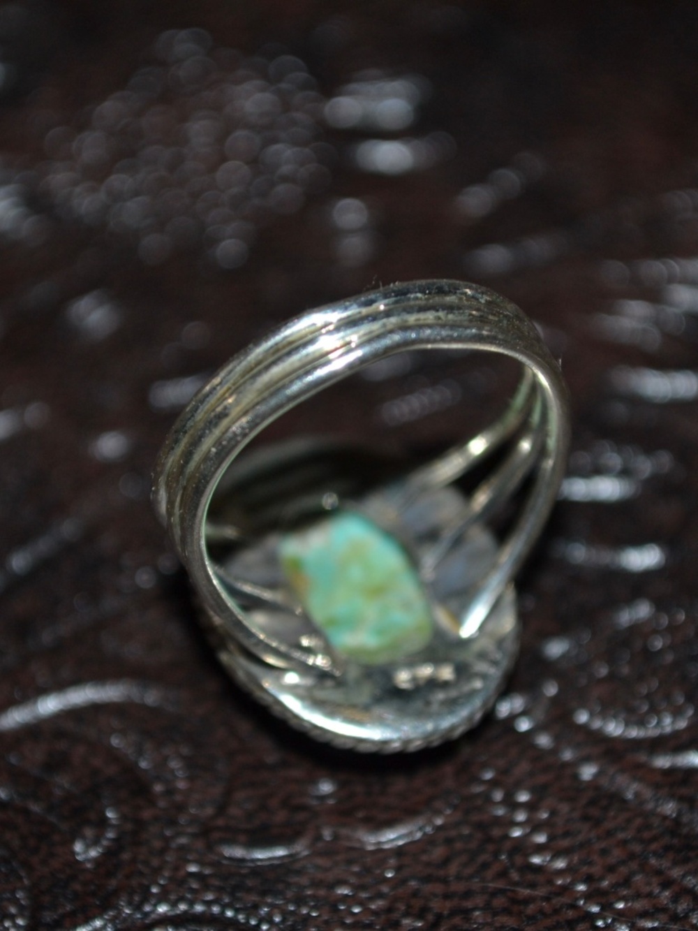 Kingman Turquoise Ring 925 NWOT - Picture 4 of 5